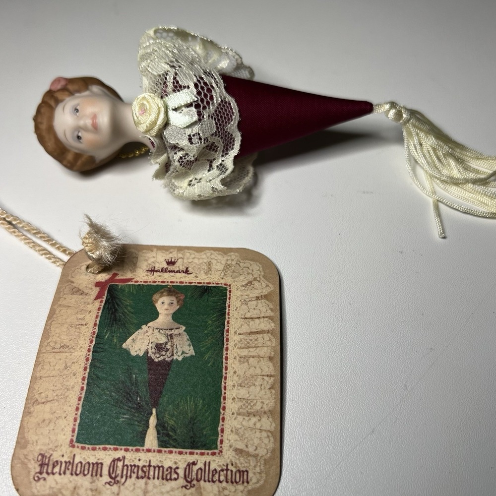 Heirloom Christmas Collection Porcelain Doll Hallmark Ornament 1985 Vintage